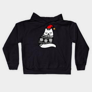 Cozy Christmas Sweater Cat Kids Hoodie